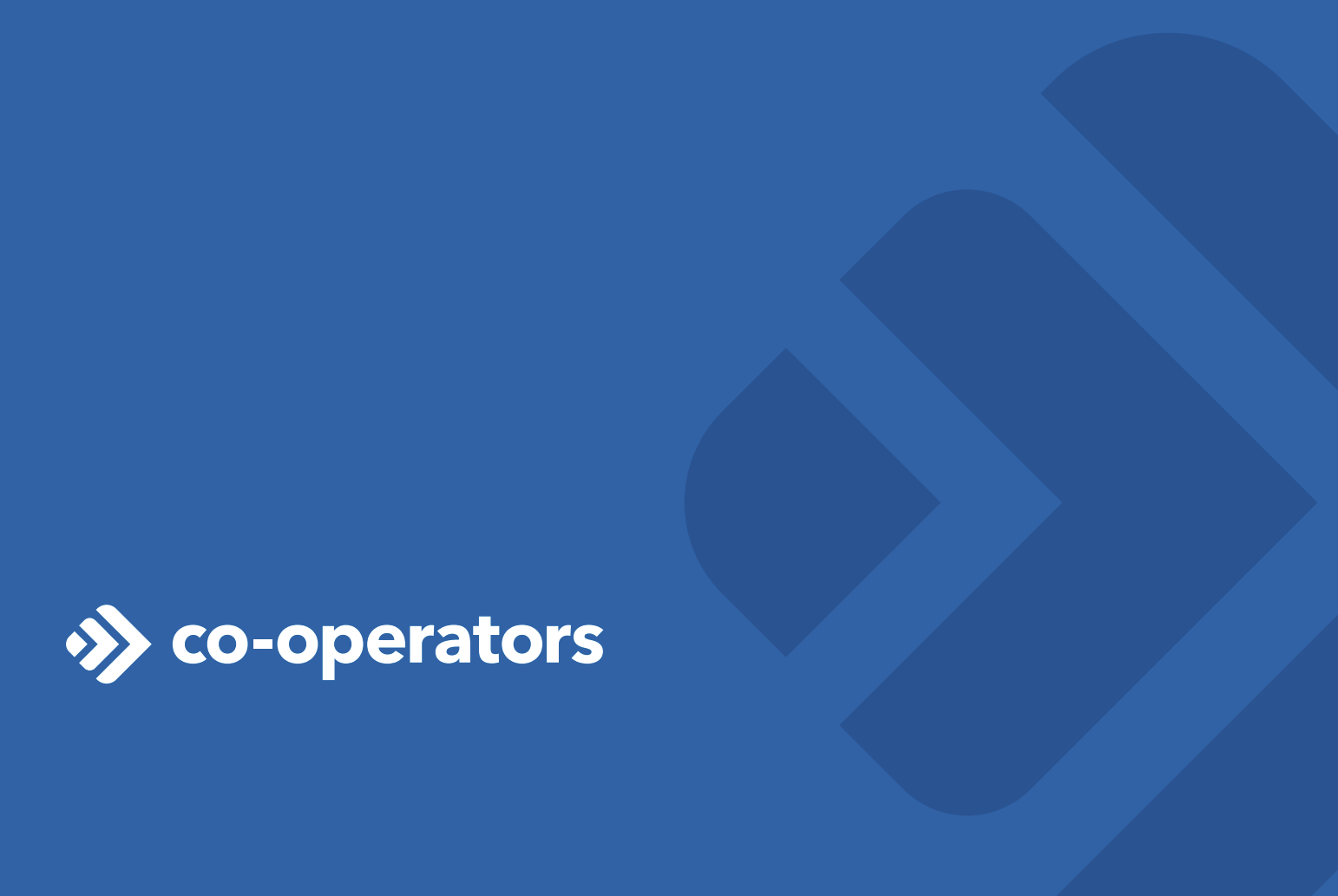 The Co-operators logo on blue background
